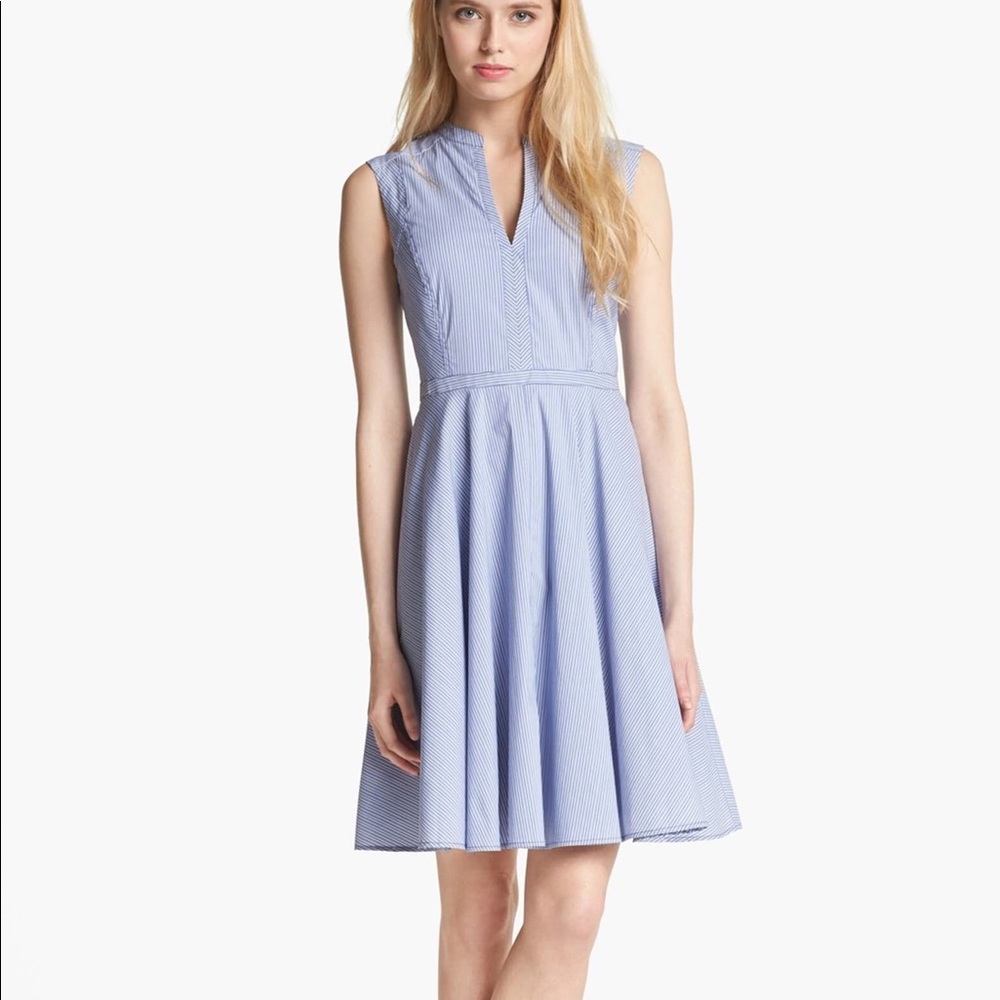 Tory Burch Blue and White Talley Dress